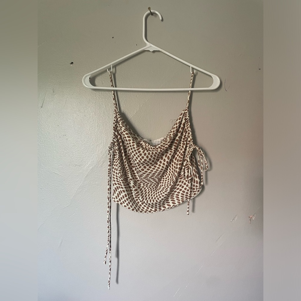 Brown and Green/yellow tank top